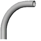 Product image for Allied 59598 5" x 90. PVC Schedule 40 Elbow, Standard Bend Radius, Plain End