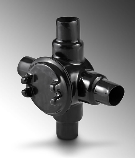 Product image for Calpipe PV2000GUAX69 2" PVC Coated Galvanized Rigid GUAX Junction Box