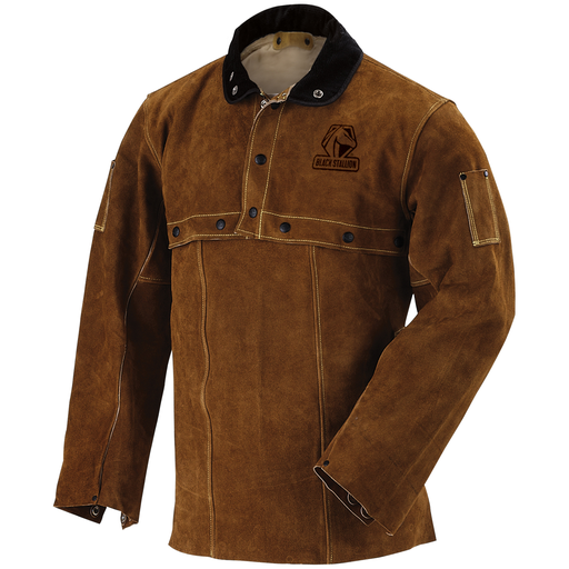 SIDE SPLIT COWHIDE LEATHER CAPE SLEEVE & 20 INCH BIB (SET), MEDIUM
