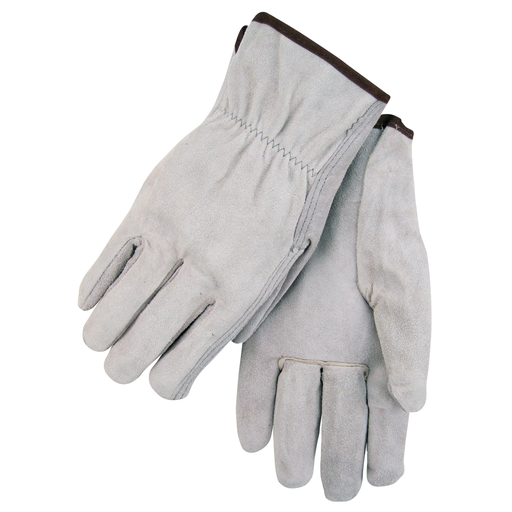 SPLIT COWHIDE -- ELASTIC WRIST DRIVER'S STYLE GLOVES, XLARGE