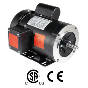 Product image for WorldWide Electric NT1-18-56CB 1HP General Purpose Motor, 1800 RPM, 115/208-230V Single-Phase, 56C Frame, TEFC Enclosure, C-Face w/ Removable Base