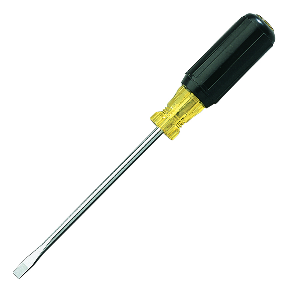 Product image for Ideal 35-151 Slotted Screwdriver 6" Blade, 1/4" Tip & Cushion Grip