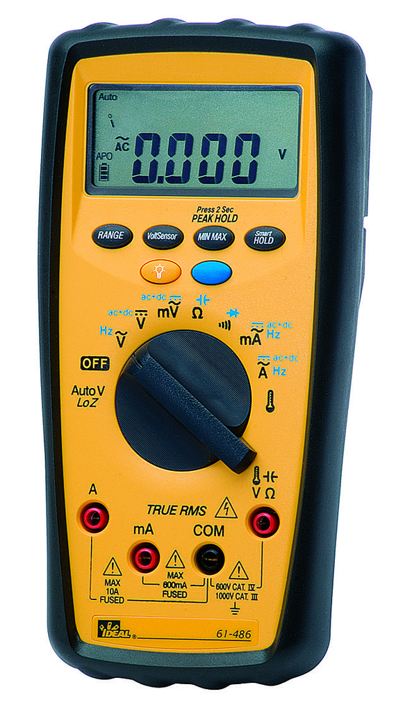 Auto DMM w/Low Impedance,TRMS, Cap., Freq., NCV, Temp