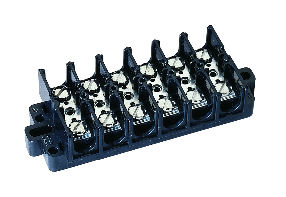 Product image for Ideal 89-508 Double Row Terminal Strip 8-Circuit 6-22AWG 60A/600V