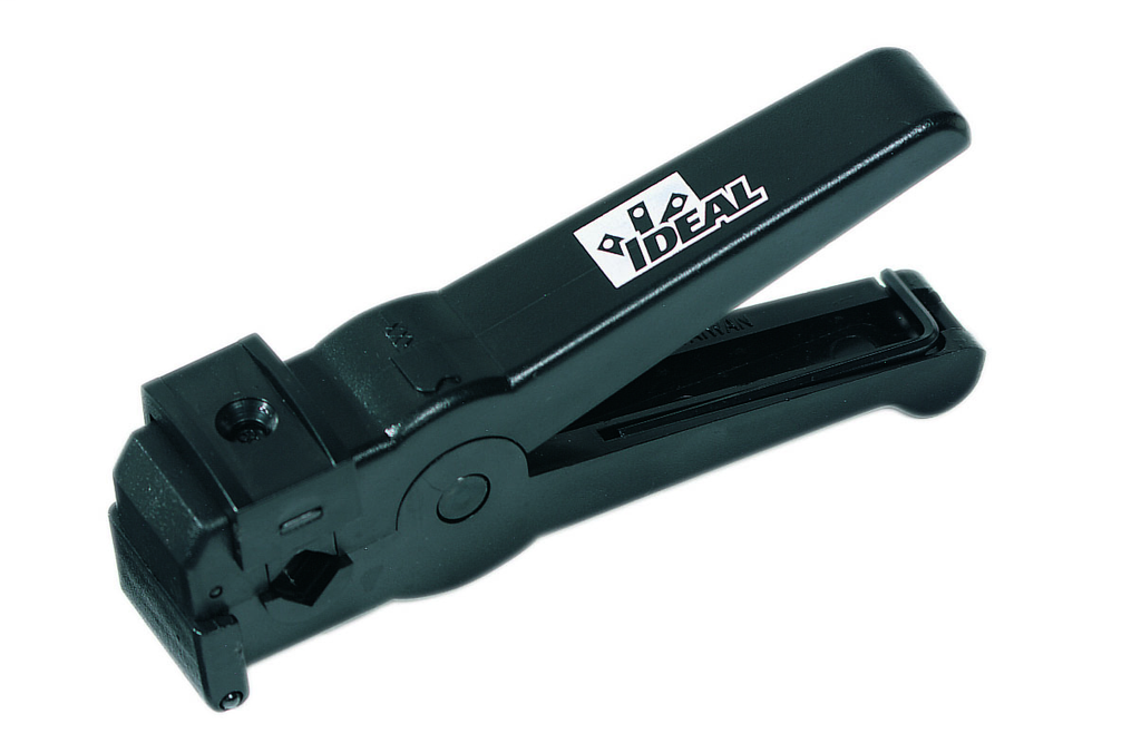 Product image for Ideal 45-520 Pro Ax Coaxial Wire Stripper, 3-Step, .24" Cap Braid/Dielectric