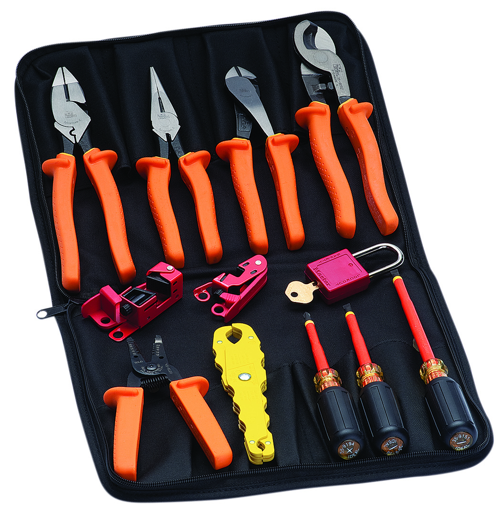Product image for Ideal 35-9100 10Pc Basic Insulated Tool Kit (Pliers,Cable Cutter,Screwdrivers,Etc)