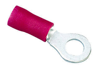 Product image for Ideal 83-2151 Vinyl Insulated Ring Terminal UL Listed, 1/4" Stud, 22-18AWG, 25Pk