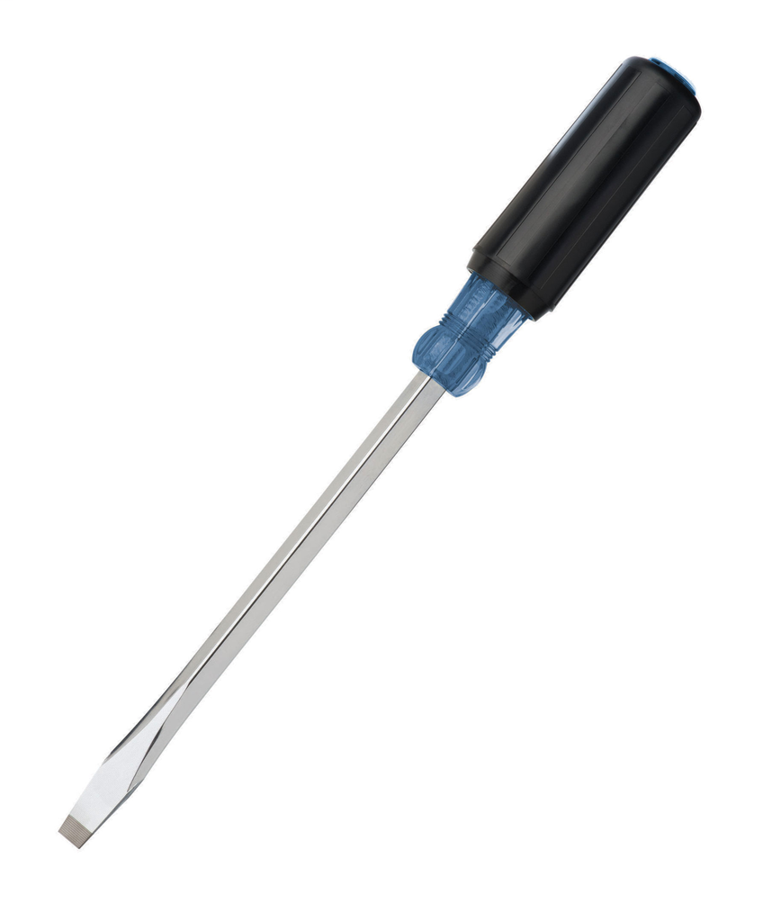 Product image for Ideal 35-166 Slotted Screwdriver 6" Shank 1/4" Tip & Cushion Grip Handle