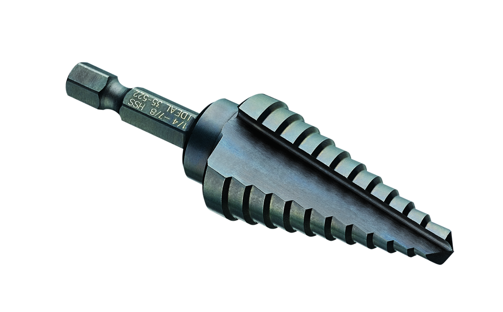 Product image for Ideal 35-522 Step Drill, Quick Change, 11 (1/4"-7/8") HSS