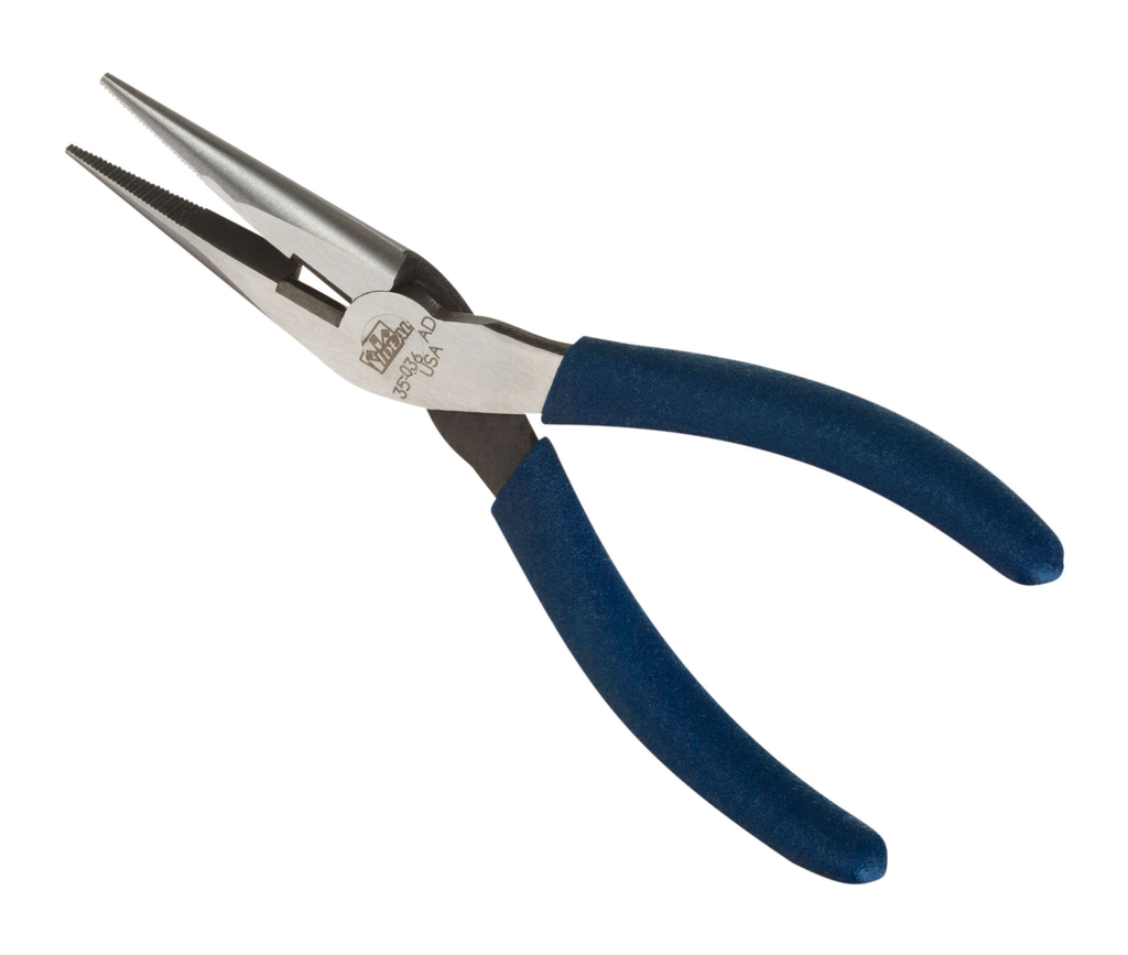 Product image for Ideal 35-038 Pliers, Long Nose w/Side Cutter & Comfort Grips, 8-1/2"