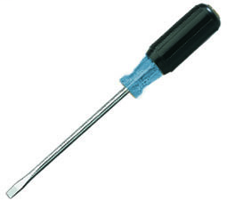 Product image for Ideal 35-152 Slotted Screwdriver 8" Blade, 1/4" Tip & Cushion Grip Handle