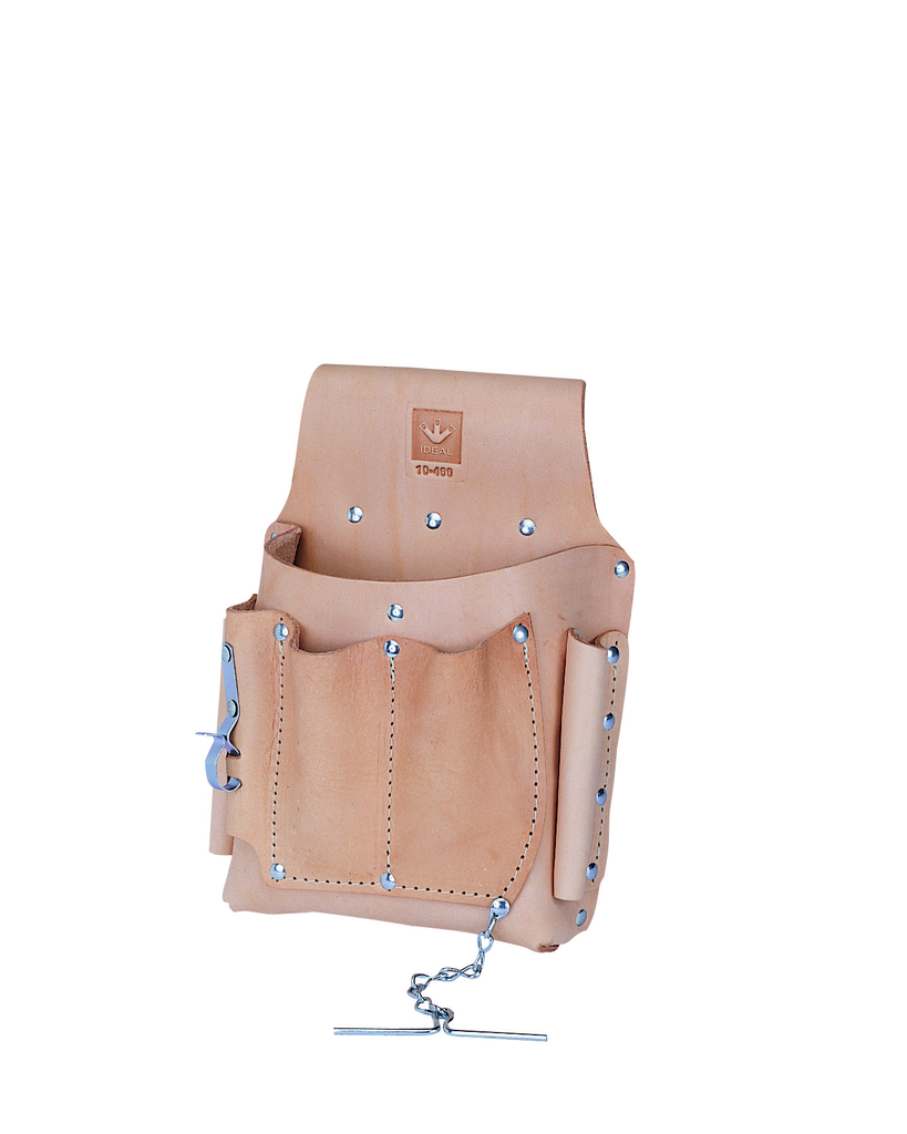 Product image for Ideal Industries 10-466 6-Pocket Chain Tape Lanyard Electrician Tool Pouch