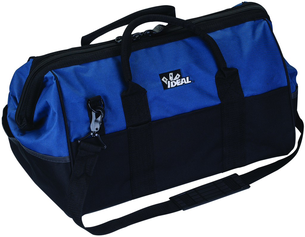 Product image for Ideal 35-427 Large Mouth Tool Bag 18", 9"w x 12D Nylon Polyester w/Shoulder Strap