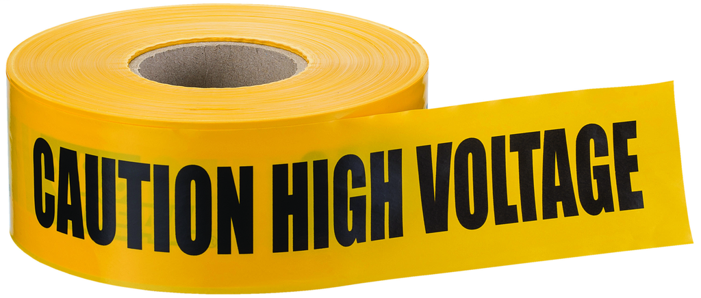 Ideal Industries 42-003 3 Inch x 1000 Foot Yellow Polyethylene Caution High Voltage Barricade Tape Ideal Industries 42-003 3 Inch x 1000 Foot Yellow Polyethylene Caution High Voltage Barricade Tape