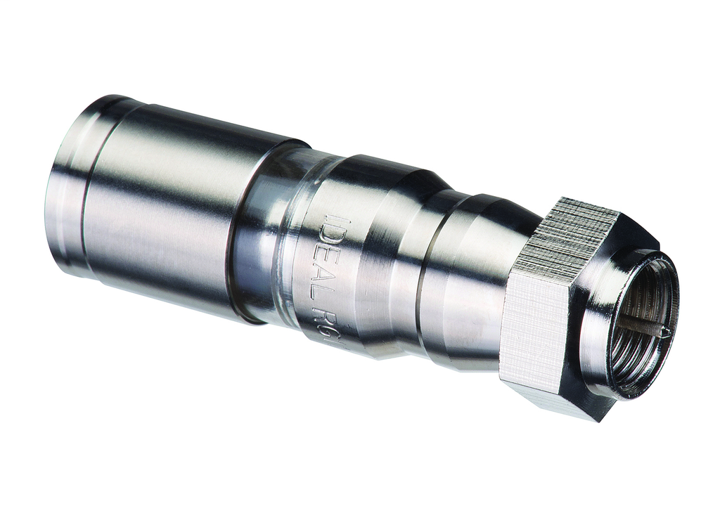 Product image for Ideal Industries 92-212 Brass Plenum F-Type Compression Cable Connector