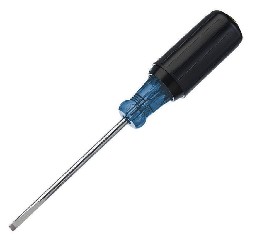 Product image for Ideal 35-184 Slotted Screwdriver 4" Shank 3/16" Tip & Cushion Grip Handle