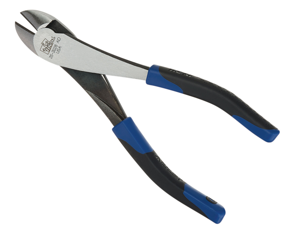 Product image for Ideal 35-3028 Pliers, Diagonal Cutting w/Cushion Grip 8"