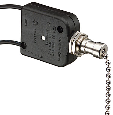 Product image for Ideal 774035 Pull Chain Switch, On-Off 125/250 VAC, SPST