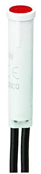 Product image for Ideal Industries 777131 1 or 3 W 125 VAC/VDC 25000 Hour Red Polycarbonate Lens Nylon Flush Transparent Indicator Light