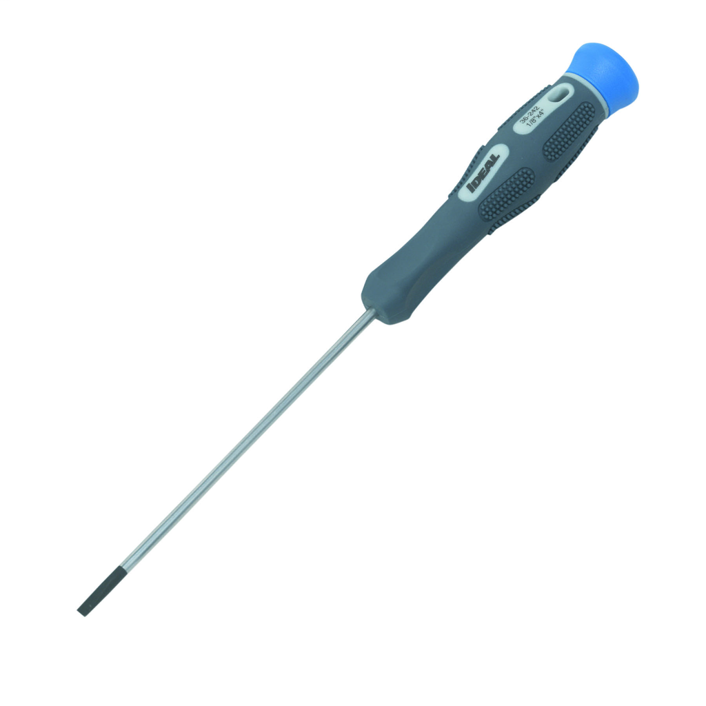Product image for Ideal 36-242 Slim Electronic Slotted Screwdriver 4" Blade, 1/8" Tip