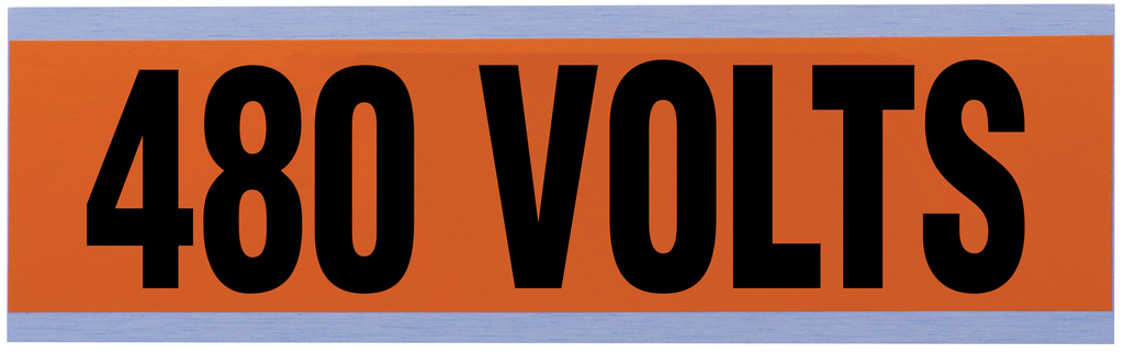 Product image for Ideal 44-314 Voltage & Conduit Marker Card "480V" 2-1/4" x 9" Vinyl-Impregnated Cloth