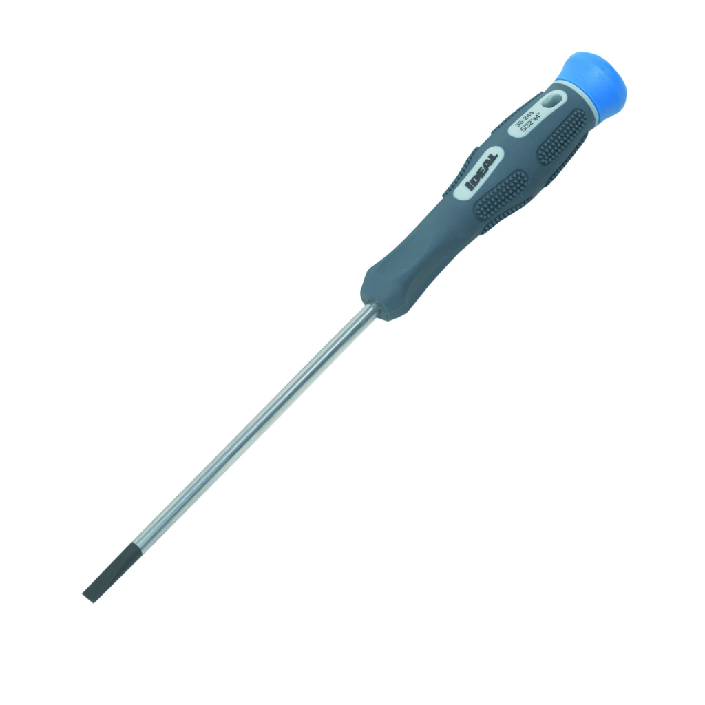 Product image for Ideal 36-244 Slim Electronic Slottted Screwdriver 4" Blade, 5/32" Tip