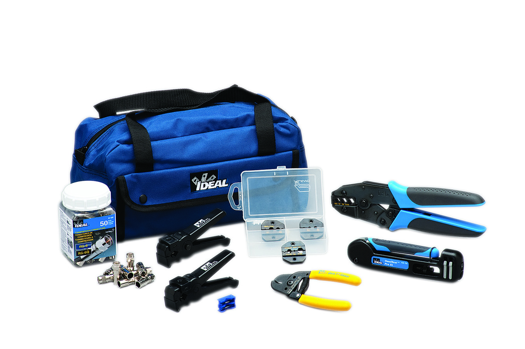 Product image for Ideal 33-410 Crimp & Compression Kit, RF Coax