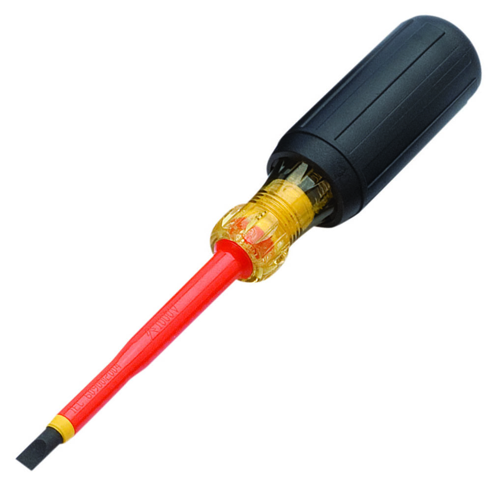 Product image for Ideal Industries 35-9150 4 Inch Insulated Slotted Screwdriver