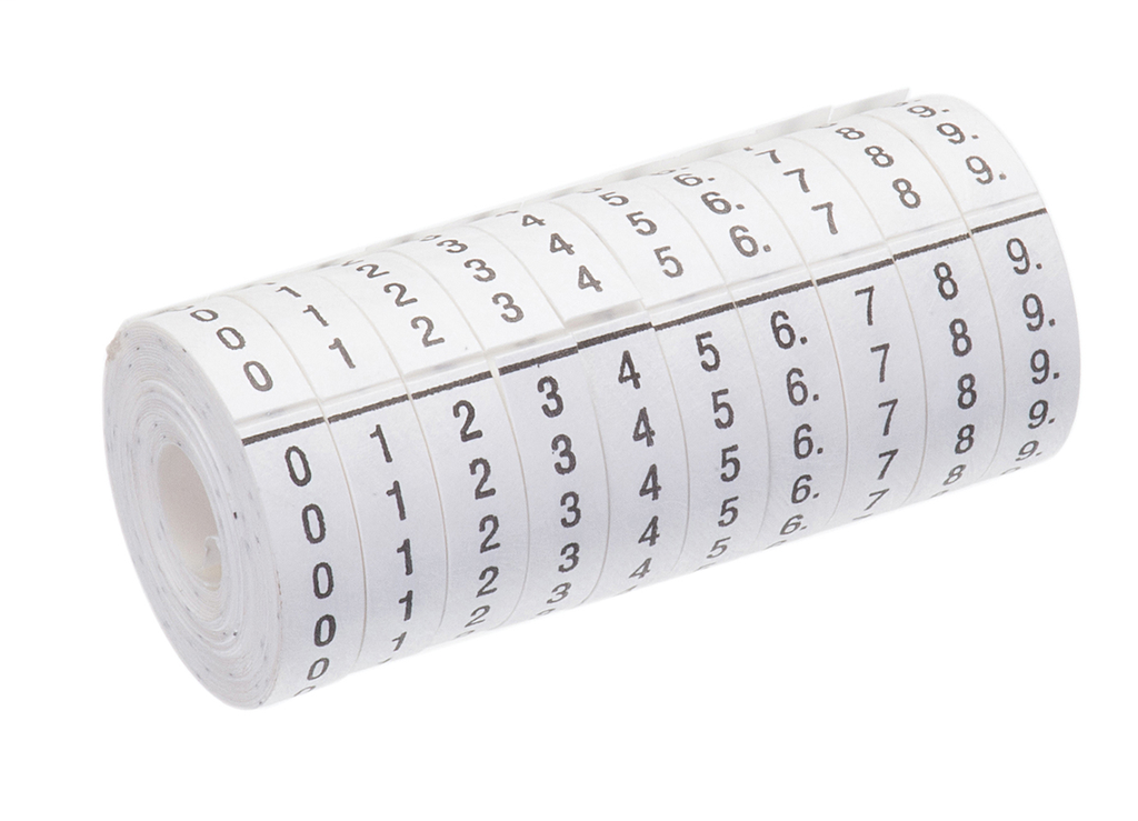 Product image for Ideal 42-399 Wire Marker Rolls, Legend 0-9 (10 Rolls)