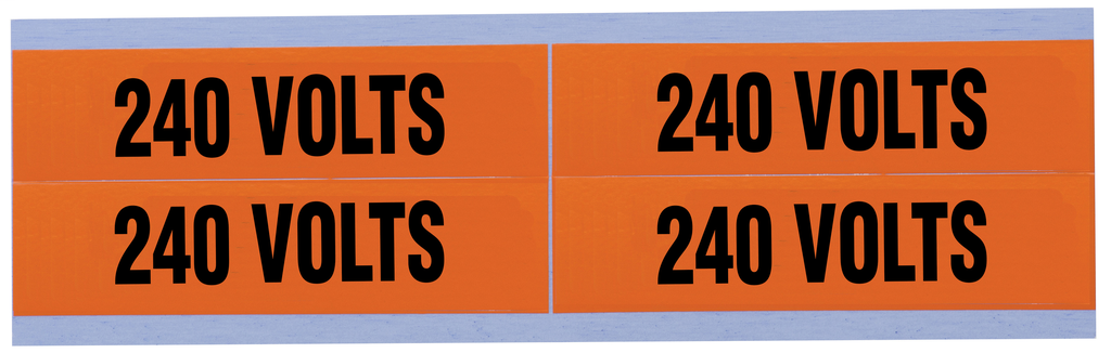 Product image for Ideal 44-358 Voltage & Conduit Marker Card "240V" 1-1/8" x 4-1/2" Vinyl-Impregnated Cloth