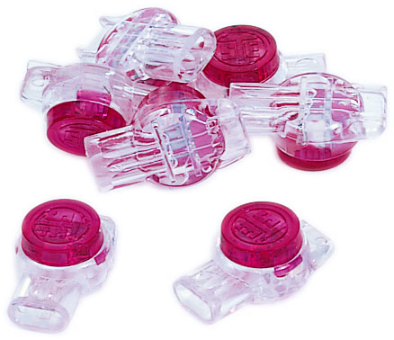 IDC 3-Wire UR Red Butt Splice Jellybean Connectors -25 pk