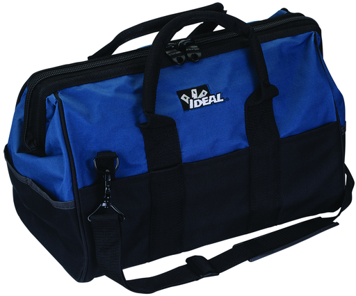 Product image for Ideal 35-418 Large Mouth Tool Bag 16", 9"W x 12" Nylon Polyester w/Shouldere Strap