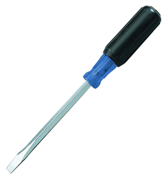 Ideal 35-156 Slotted Screwdriver, Square Shank 6" Blade, 5/16" Tip & Cushion Grip Handle