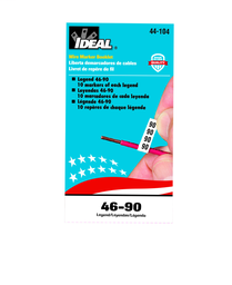 Ideal 44-104 Wire Marker Booklets - Legend 46-90 (10 each)