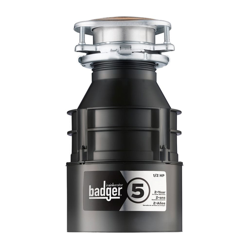 Badger 5 Garbage Disposal with Cord, 1/2 HP