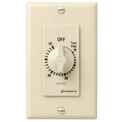 Product image for Intermatic FD460M 60 Minute 125 to 277 VAC 60 Hz DPST Ivory Countdown Timer