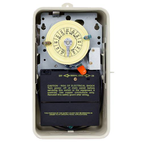 24-Hour Mechanical Time Switch in Enclosure with Pool Heater Protection