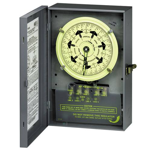 Intermatic T7802B NEMA 1 Steel Case 208 to 277 VAC 60 Hz 40 Amp DPDT Electromechanical Time Switch Intermatic T7802B NEMA 1 Steel Case 208 to 277 VAC 60 Hz 40 Amp DPDT Electromechanical Time Switch