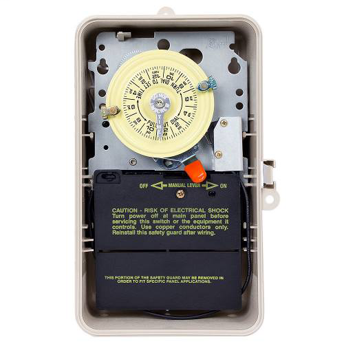 24-Hour Mechanical Time Switch in Enclosure with Pool Heater Protection