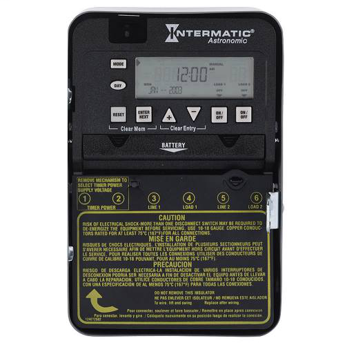 Intermatic ET8215C NEMA 1 Steel Case 7-Day 120 to 277 VAC 60 Hz 30 Amp DPST Electronic Astronomic Time Switch Intermatic ET8215C NEMA 1 Steel Case 7-Day 120 to 277 VAC 60 Hz 30 Amp DPST Electronic Astronomic Time Switch