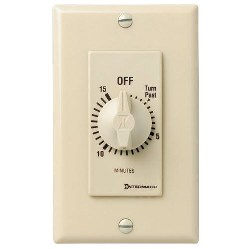Intermatic FD15MC 15 Minute 125 to 277 VAC 60 Hz SPST Ivory Countdown Timer Intermatic FD15MC 15 Minute 125 to 277 VAC 60 Hz SPST Ivory Countdown Timer
