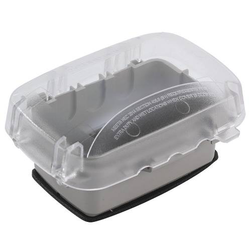 Intermatic WP5100C 1-Gang Horizontal/Vertical Hinge 2-3/4 Inch Extra Duty Receptacle Cover with Guard Insert Intermatic WP5100C 1-Gang Horizontal/Vertical Hinge 2-3/4 Inch Extra Duty Receptacle Cover with Guard Insert