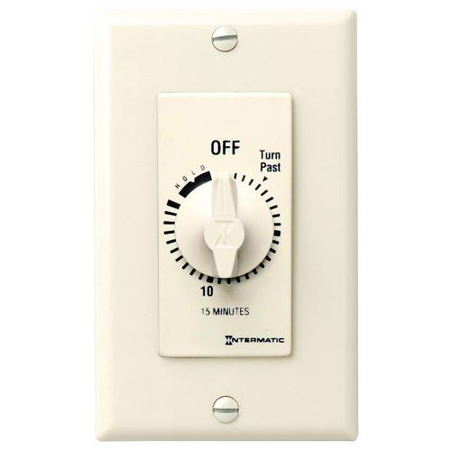 Intermatic FD15MH 15 Minute 125 to 277 VAC 60 Hz SPST Ivory Countdown Timer with 15 Minute Hold Intermatic FD15MH 15 Minute 125 to 277 VAC 60 Hz SPST Ivory Countdown Timer with 15 Minute Hold