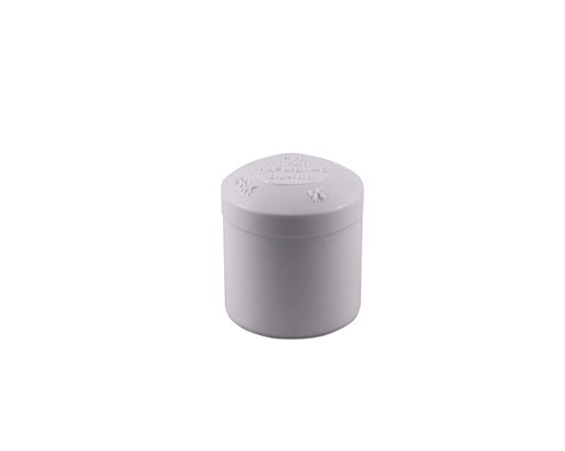 1/2" PVC SCH40 CAP SOC WHITE XIRTEC140