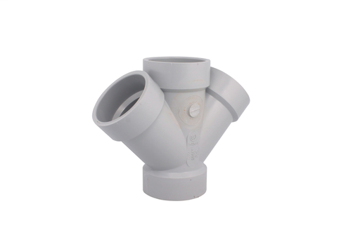 1 1/2"x45D PVC DWV DOUBLE WYE HxHxHxH SYSTEM 15