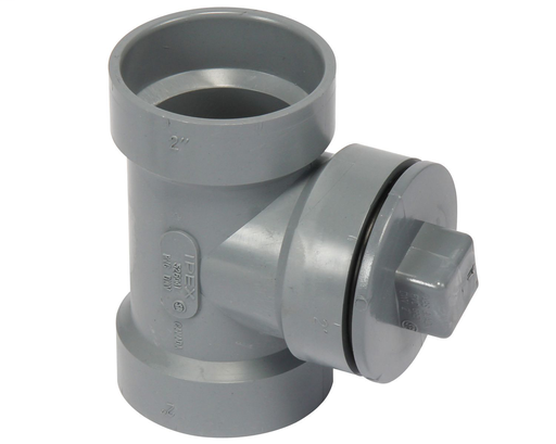 2" PVC DWV LINE C/O W/ PLUG HXHXGKT PLUG SYSTEM XFR