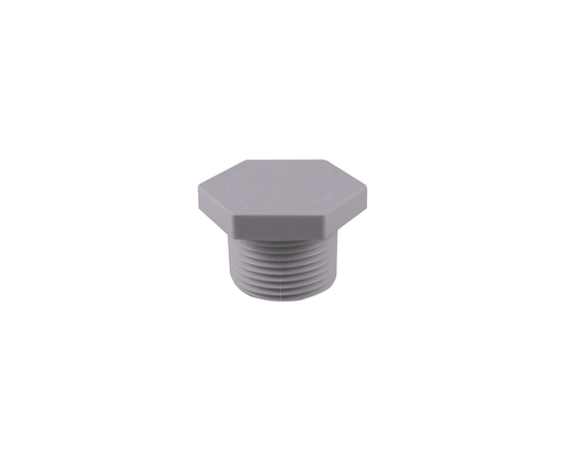 1" PVC SCH40 PLUG MPT WHITE XIRTEC140