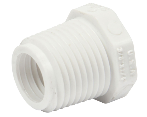3/8"x1/4" PVC SCH40 RED. BUSHING MPTxFPT WHITE XIRTEC140