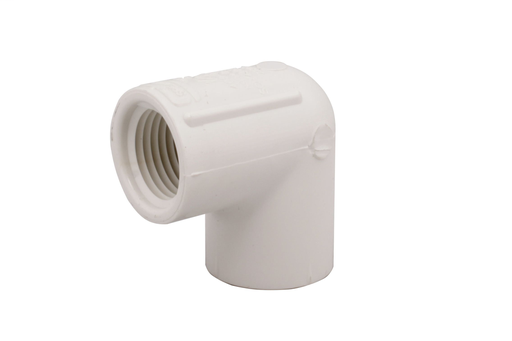1 1/2"x90D PVC SCH40 ELBOW FPTxFPT WHITE XIRTEC140