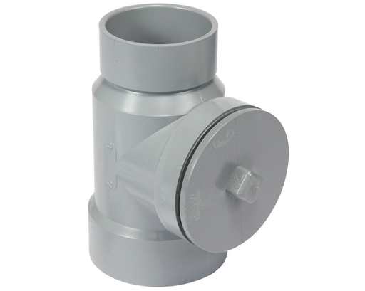 4"x3"x4" PVC DWV LINE C/O W/ PLUG HXHXGKT PLUG SYSTEM XFR